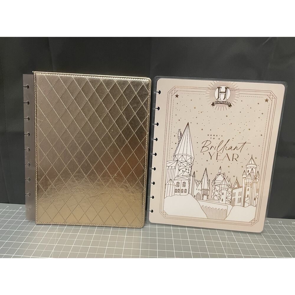 2 Happy Planner Classic Cover Set (Covers Only) Harry Potter Hogwarts & Gold